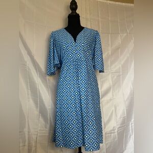 Jude Connally Blue Geometric Dress